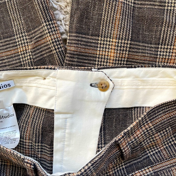 Acne Wool Prince Of Wales Checkered Trousers - Picture 9 of 13